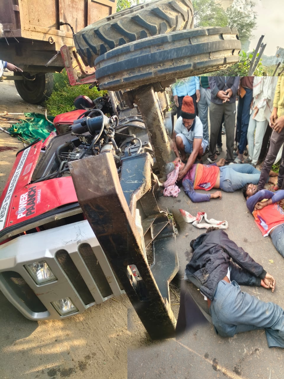 ट्रॅक्टर पलटी झाल्याने वासेरा इथे भिषण अपघात,अपघात मध्ये एकुलता एक मुलाचा मृत्यू तर दोघे गम्भीर जखमी