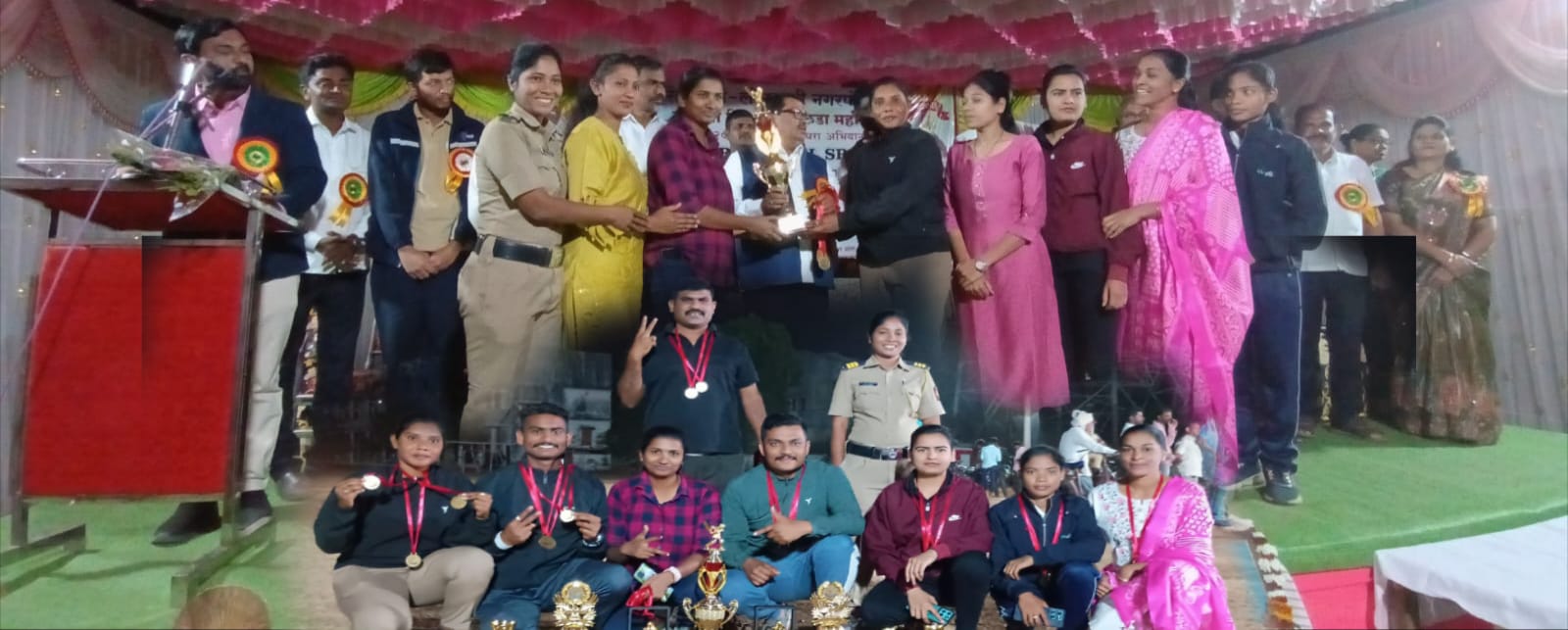 नगरपंचायतच्या क्रीडा महोत्सव मध्ये सिंदेवाही पोलीस स्टेशनचे प्रत्येक खेळात  घवघवीत यश